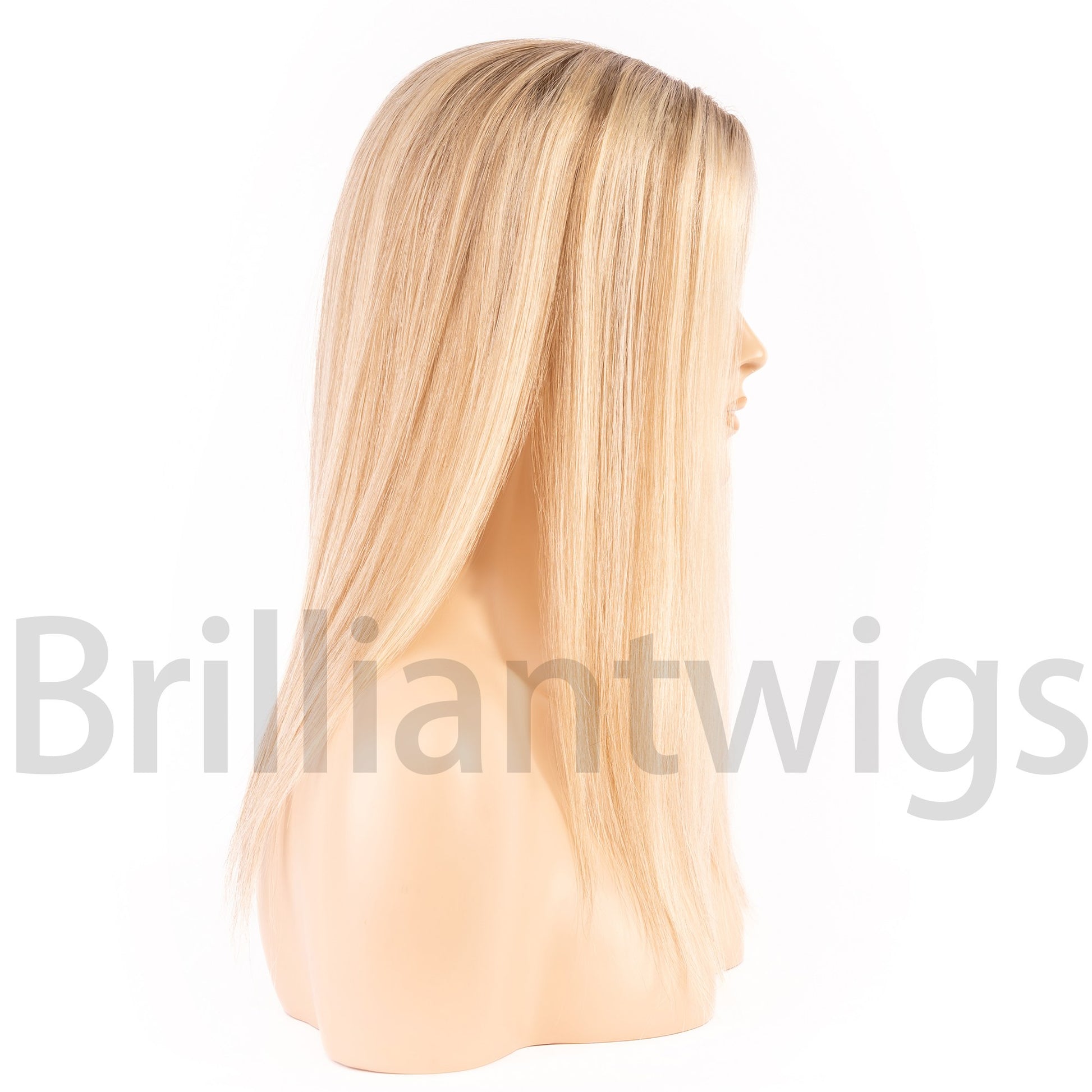 European Hair Topper 6x7 inch Full Silk Base 100% Hand Tied - Brilliantwigs