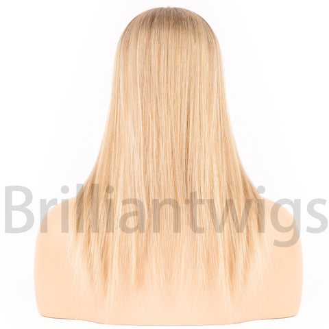 European Hair Topper 6x7 inch Full Silk Base 100% Hand Tied - Brilliantwigs