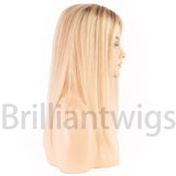 European Hair Topper 6x6.5 inch Full Silk Base Lace Front 100% Hand Tied - Brilliantwigs