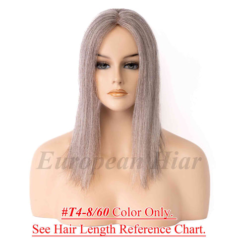 5x3 inch Full Silk Base Remy Human Hair Topper Samll Size 100% Hand Tied - Brilliantwigs