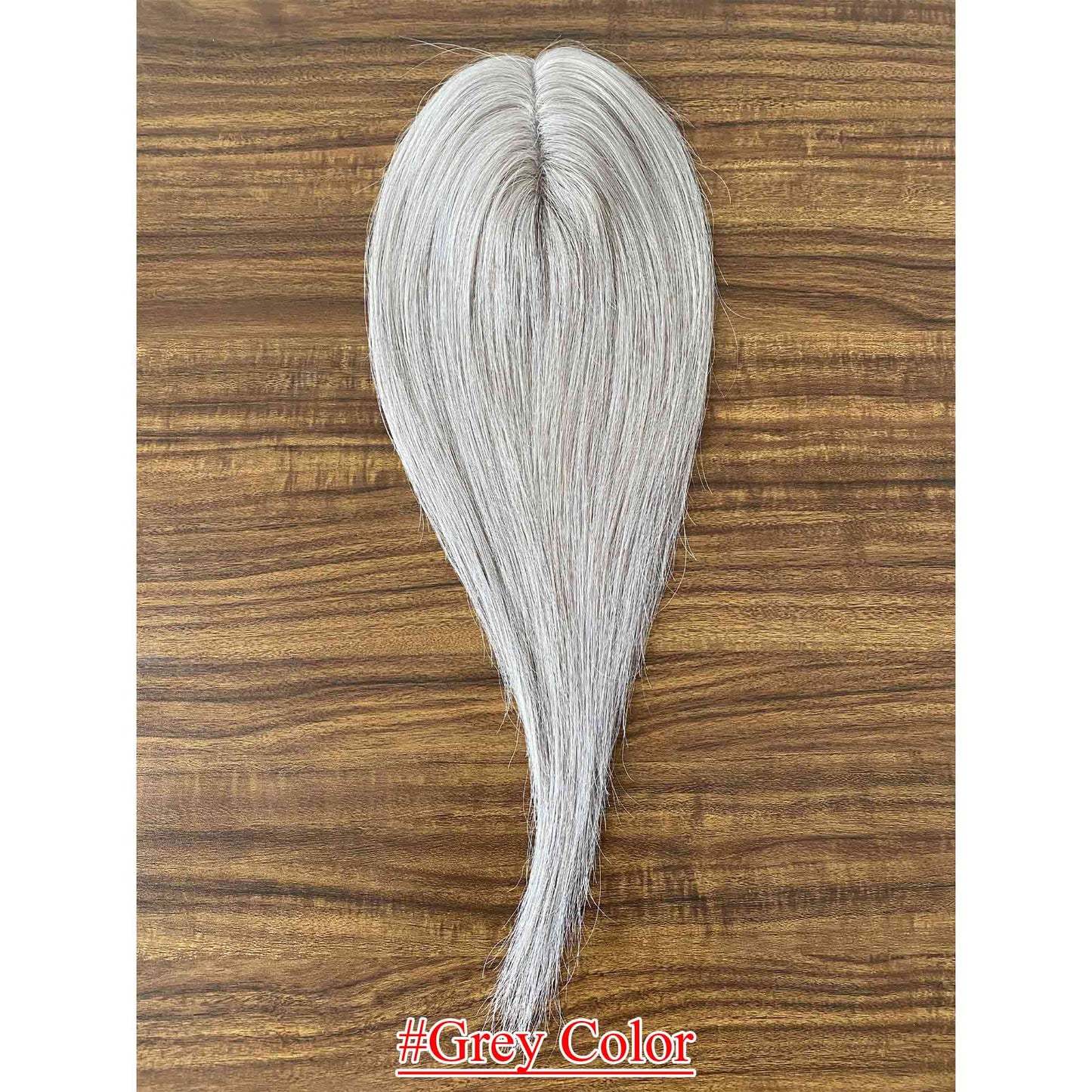 4.75x2 inch PU Base Remy Human Hair Topper Full Hand Tied 150% Density - Brilliantwigs
