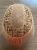 6"x6" Silk Part Hair Integration System for Women 100% Hand Tied Fish Net Around