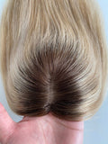 5"x 3" Full Silk Base Virgin Human Hair Topper 100% Hand Tied