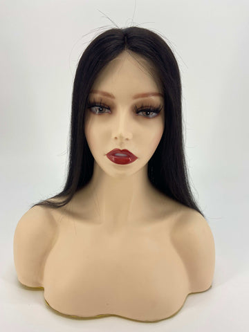 Lace Front 8x8" Silk Top with Wefted Back Base Virgin Human Hair Topper Natural Looking