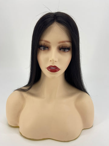 Lace Front 8x8" Silk Top with Wefted Back Base Virgin Human Hair Topper Natural Looking