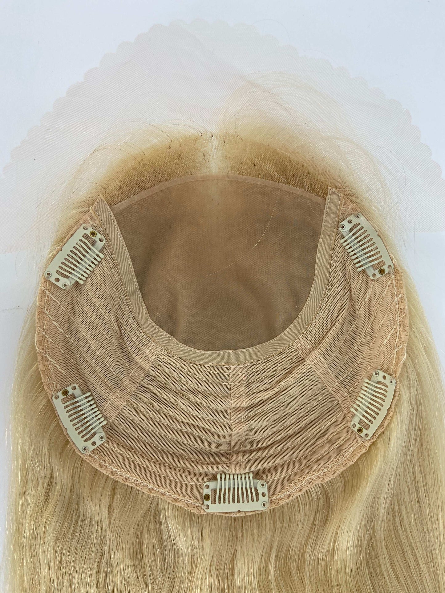 Lace Front 8x8" Silk Top with Wefted Back Base Virgin Human Hair Topper Natural Looking