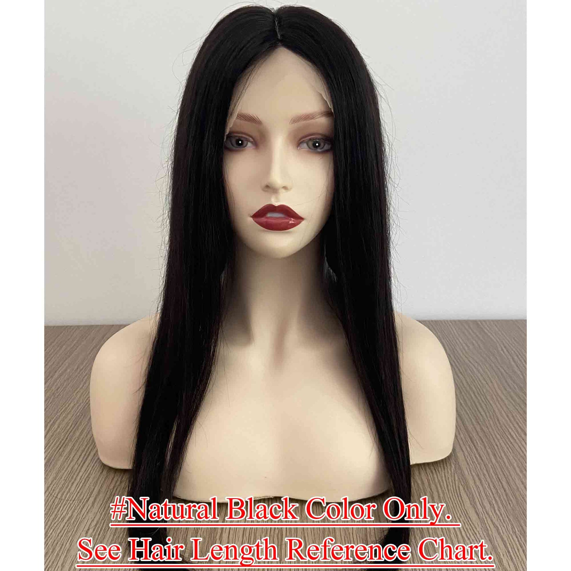 4x4” Silk Top Virgin Hair Wig with Wefted Back  Medical Silicone Wig - Brilliantwigs