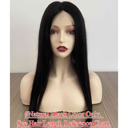 4x4” Silk Top Virgin Hair Wig with Wefted Back  Medical Silicone Wig - Brilliantwigs