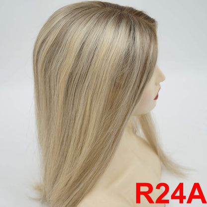 European Hair Topper 5x6 inch Mono Base Pu Around 100% Full Hand Tied