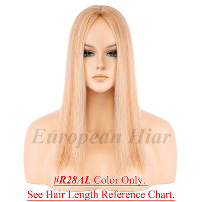 5x3 inch Full Silk Base Remy Human Hair Topper Samll Size 100% Hand Tied - Brilliantwigs