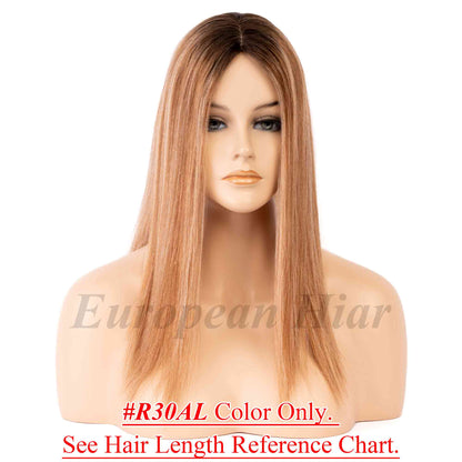 5x3 inch Full Silk Base Remy Human Hair Topper Samll Size 100% Hand Tied - Brilliantwigs