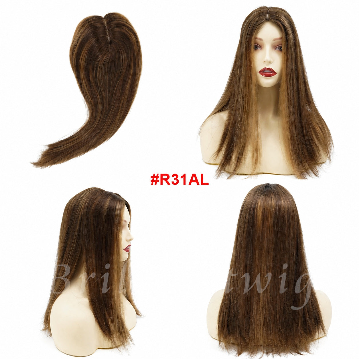 European Hair Topper 6x6.5 inch Silk Top with Weft Base BEST SELLER Natural Looking