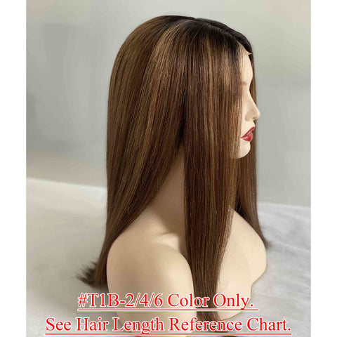 4x4 inch Silk Top Full Lace Wigs Full Hand Tied Remy Human Hair for Women