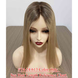 4x4 inch Silk Top Full Lace Wigs Full Hand Tied Remy Human Hair for Women