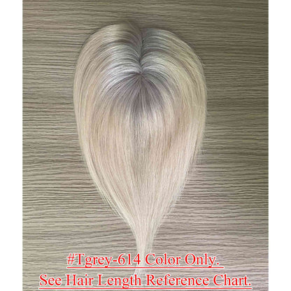 5x3 inch Hand Tied MONO Base Remy Human Hair Topper - Brilliantwigs
