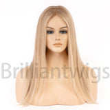 100% European Hair SiliconeMedical Wig 4x4inch Silk Top Full Lace Cap Full Hand Tied - Brilliantwigs
