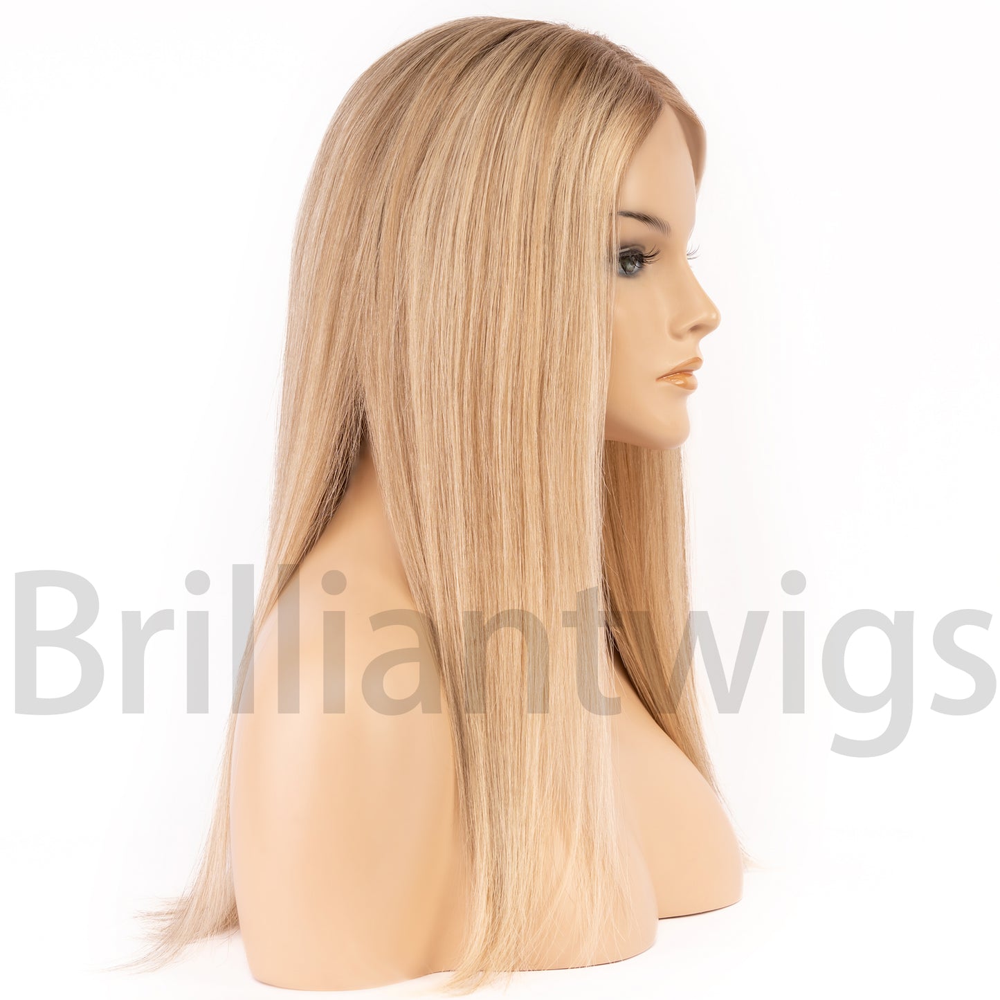 100% European Hair SiliconeMedical Wig 4x4inch Silk Top Full Lace Cap Full Hand Tied - Brilliantwigs