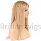 100% European Hair SiliconeMedical Wig 4x4inch Silk Top Full Lace Cap Full Hand Tied - Brilliantwigs