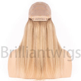 100% European Hair SiliconeMedical Wig 4x4inch Silk Top Full Lace Cap Full Hand Tied - Brilliantwigs