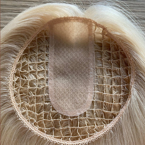 6"x6" Silk Part Hair Integration System for Women 100% Hand Tied Fish Net Around