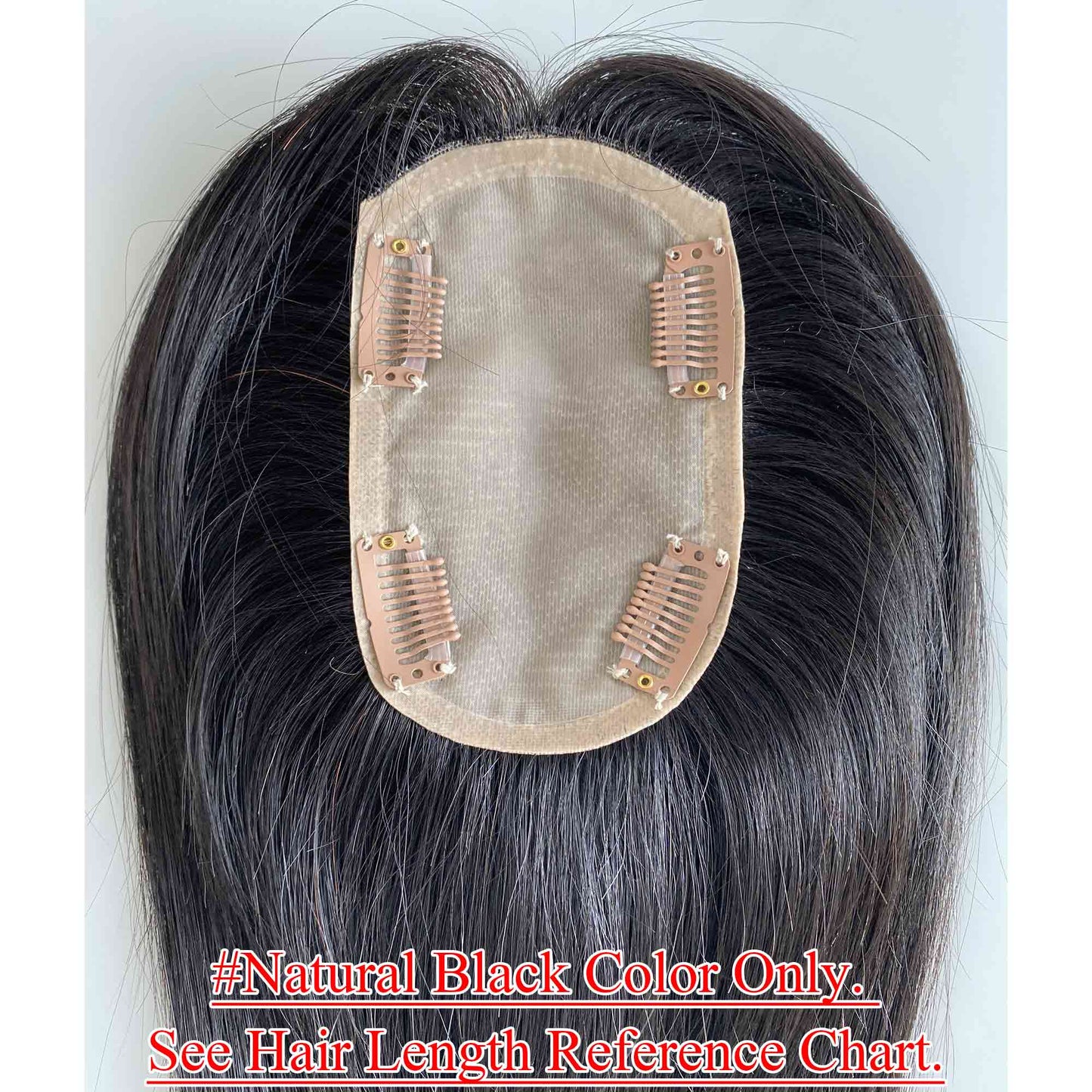 5x3 inch Full Silk Base Remy Human Hair Topper Samll Size 100% Hand Tied - Brilliantwigs