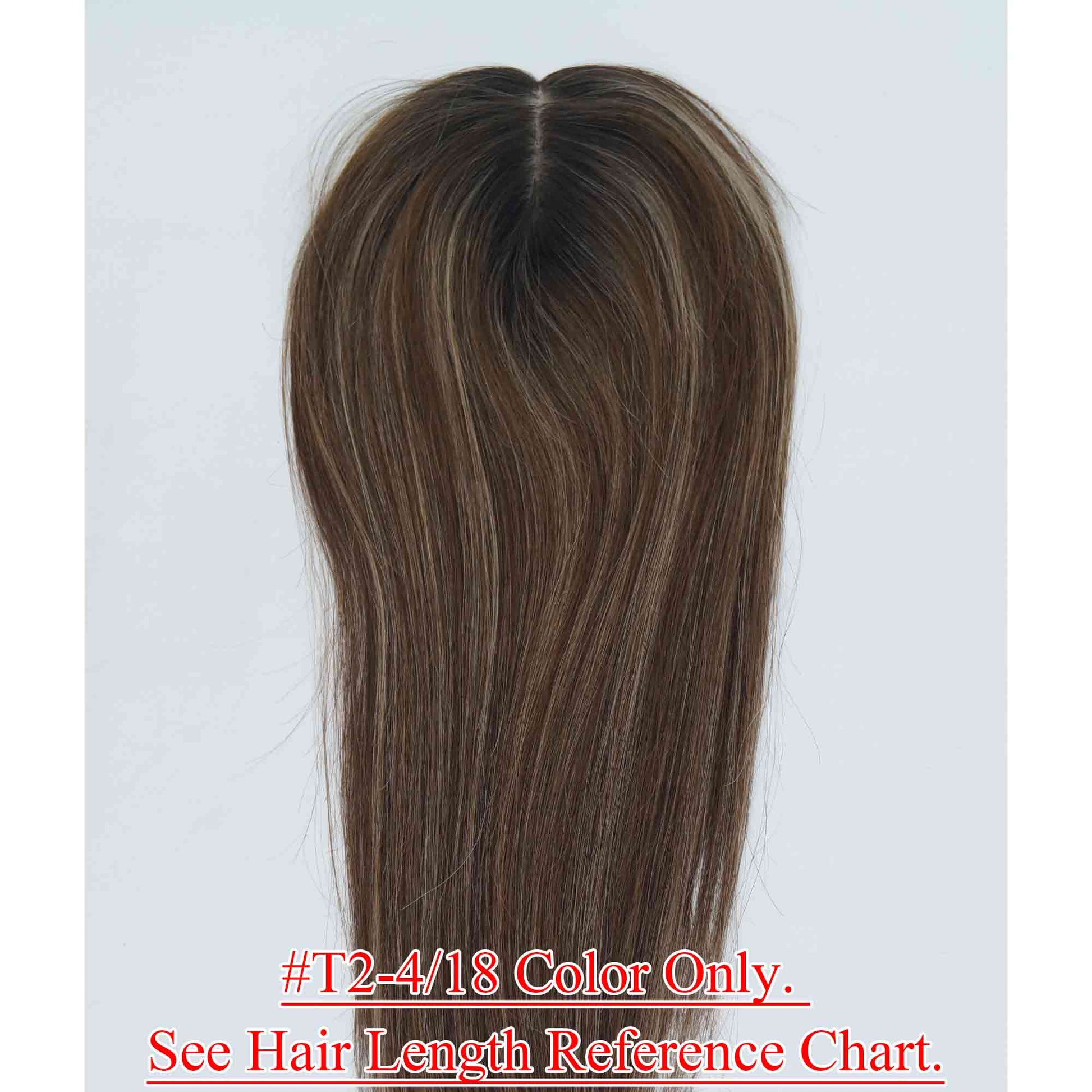 5x3 inch Full Silk Base Remy Human Hair Topper Samll Size 100% Hand Tied - Brilliantwigs