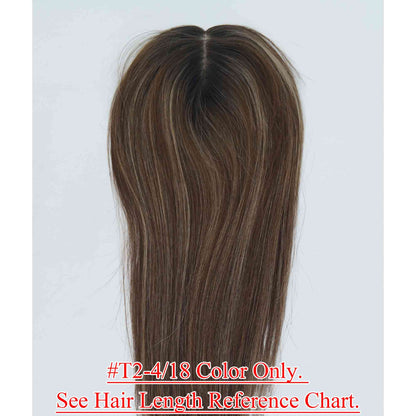 5x3 inch Full Silk Base Remy Human Hair Topper Samll Size 100% Hand Tied - Brilliantwigs
