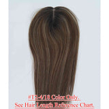 5x3 inch Full Silk Base Remy Human Hair Topper Samll Size 100% Hand Tied