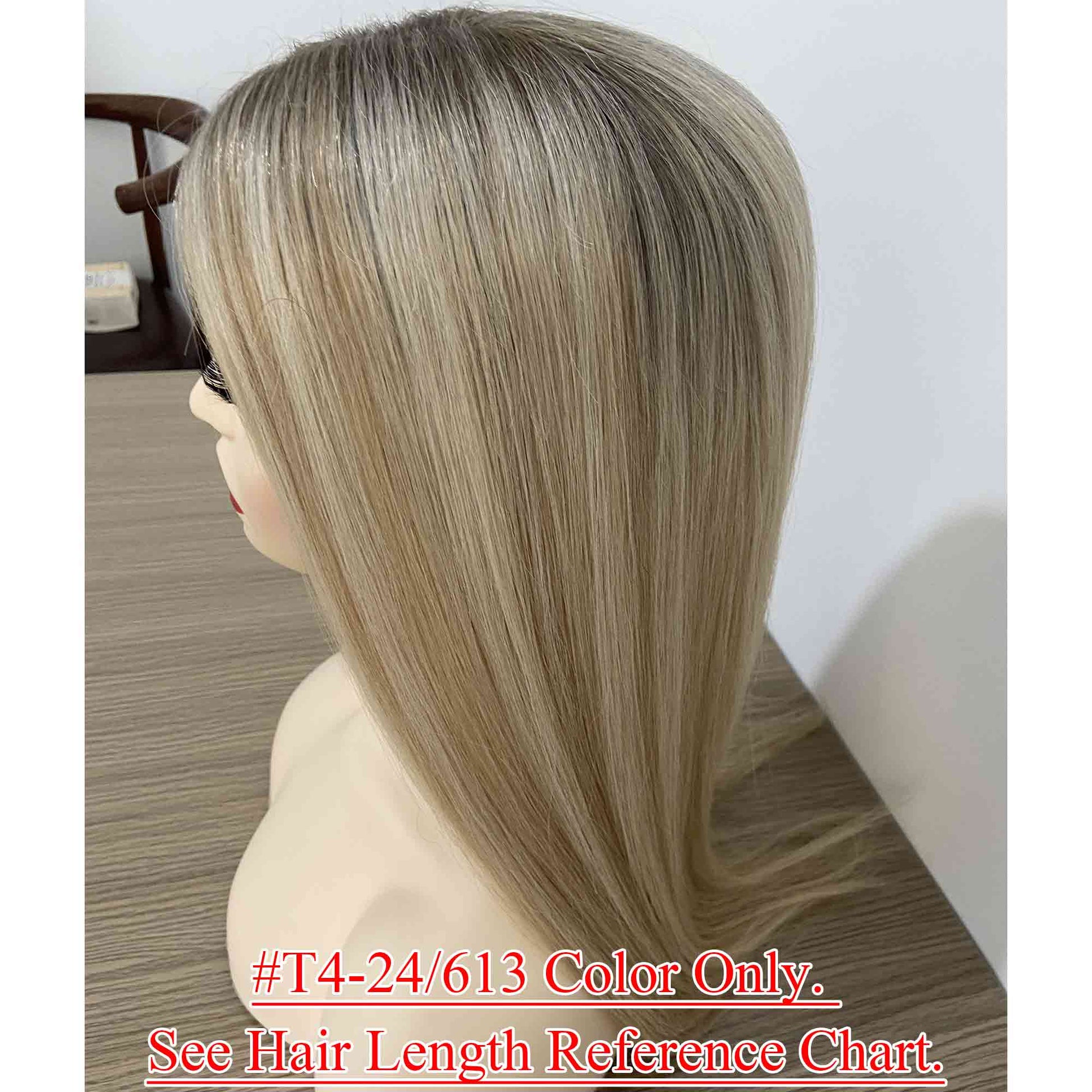 6x7 inch Full Silk Base Remy Human Hair Topper 100% Hand Tied - Brilliantwigs