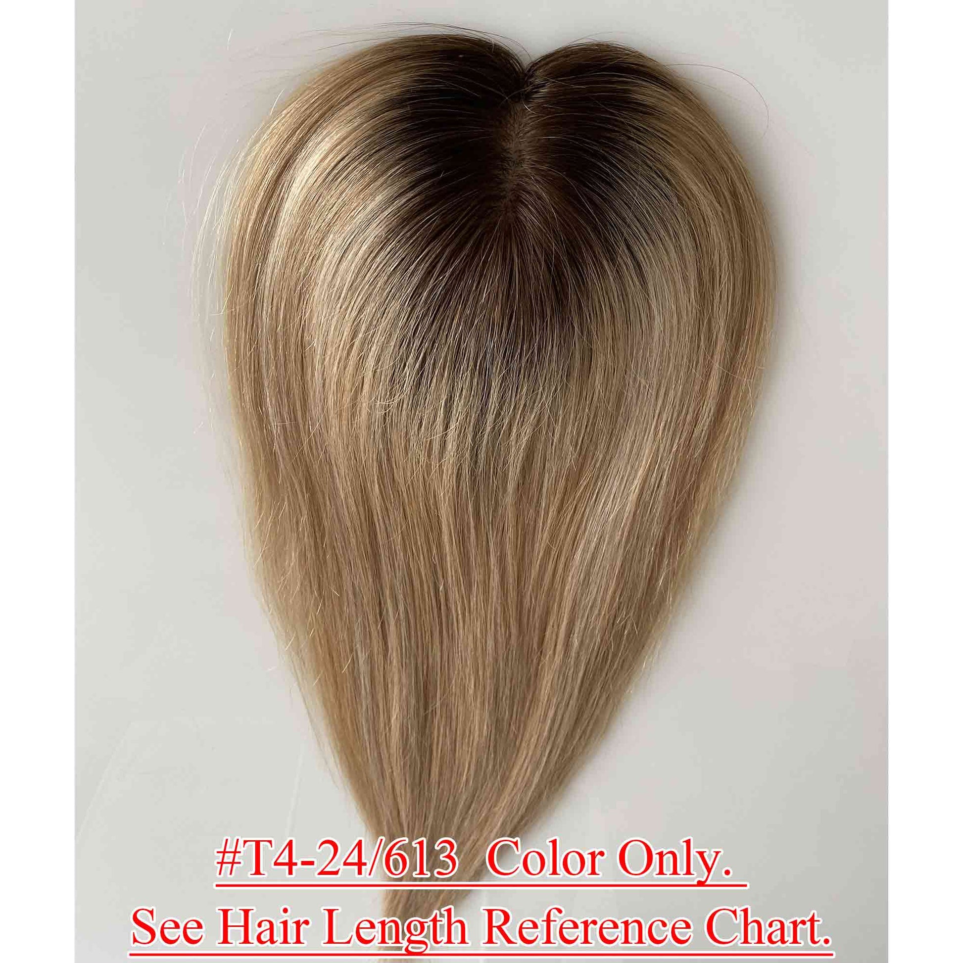 5x3 inch Hand Tied MONO Base Remy Human Hair Topper - Brilliantwigs