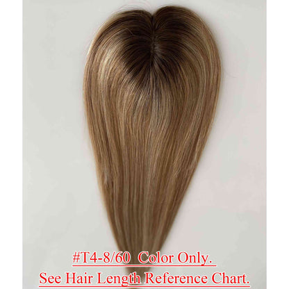 5x3 inch Hand Tied MONO Base Remy Human Hair Topper - Brilliantwigs