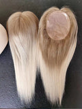 6"x 7" Full Silk Base Virgin Human Hair Topper 100% Hand Tied