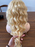 13x4" Lace Front Wig with Wefted back 100% Real Virgin Remy Human Hair Jewish Wig without Silk Part