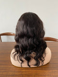 Full Lace Wig for Women 100% Real Virgin Human Hair Full Hand Tied Jewish Wig without Silk Part