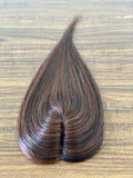 4.75x2" PU Base Virgin Human Hair Topper Full Hand Tied 150% Density