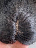 5"x 3" Full Silk Base Virgin Human Hair Topper 100% Hand Tied