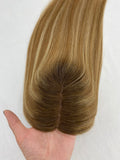 5"x6"  Mono Base European Human Hair Topper 100% Full Hand tied