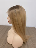 Medical Silicone Wig 4"x4" Silk Top Full Lace Cap 100% Virgin Human Hair Full Hand Tied Kosher Jewish Wig