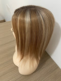 6"x 7" Full Silk Base European Human Hair Topper 100% Hand Tied