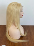 Full Lace Wig for Women 100% Real Virgin Human Hair Full Hand Tied Jewish Wig without Silk Part
