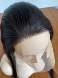 13x4" Lace Front Wig with Wefted back 100% Real Virgin Remy Human Hair Jewish Wig without Silk Part
